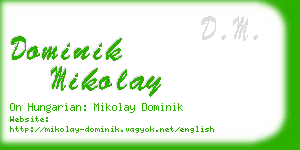 dominik mikolay business card